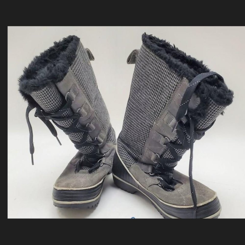 Women's Sorel  Winter Boots (Gray Houndstooth)